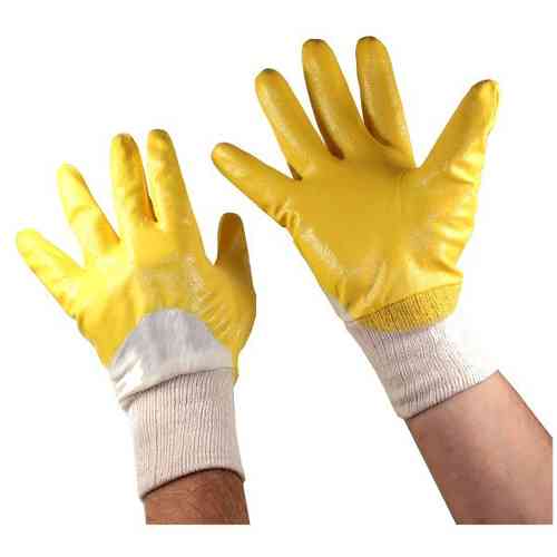 Handschuh Nitril gelb, Größe 10